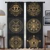 Retro Mystic Eye Zatemňovací závěs do pokoje 2 panely závěsů do ložnice Dělící stínidla Halloweenská dekorace Obývací kuchyň