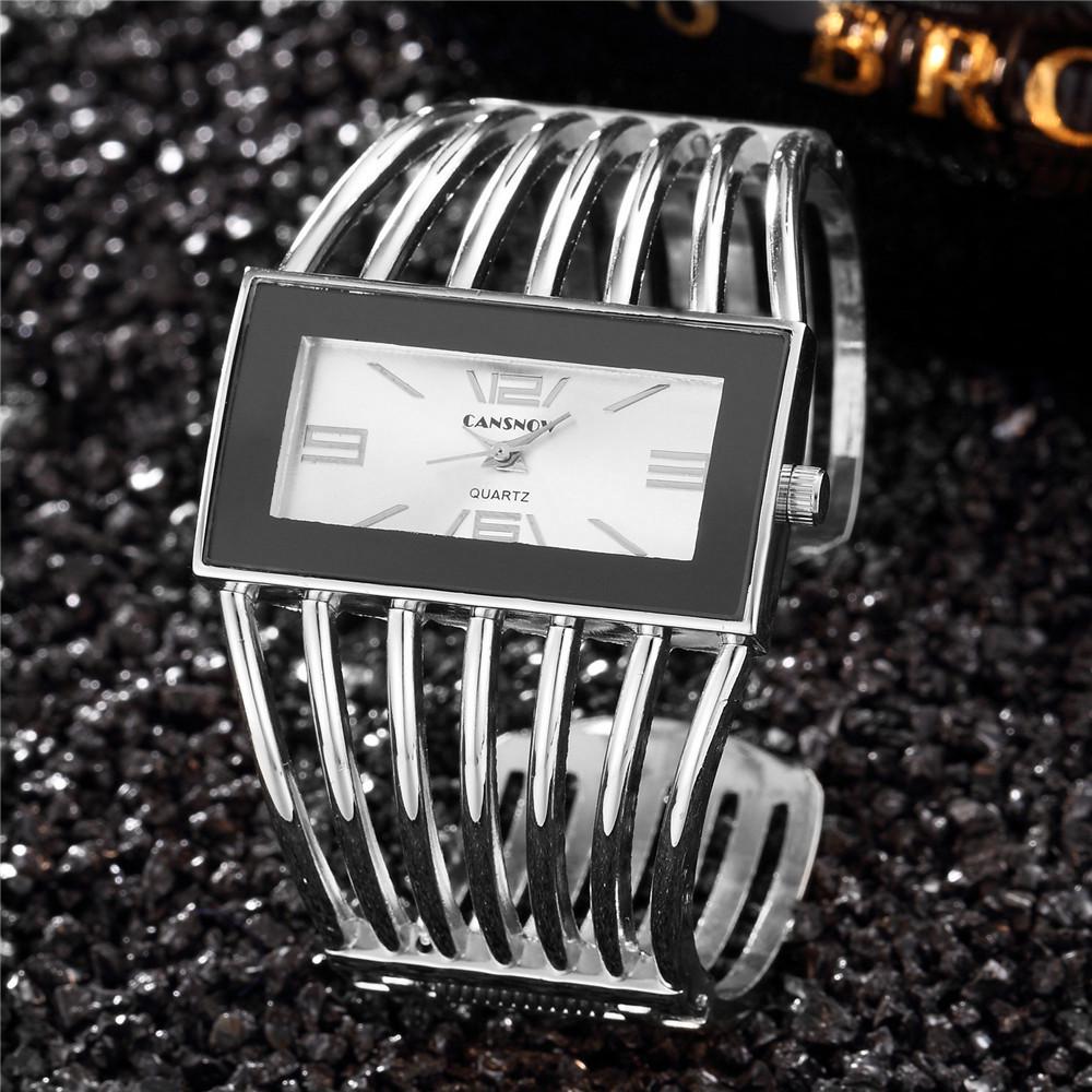 W27 Women's Upscale Fashion Quartz Watch Girls' Hollow out Bracelet Creative Metal Lady Versatile Trend Wristwatches