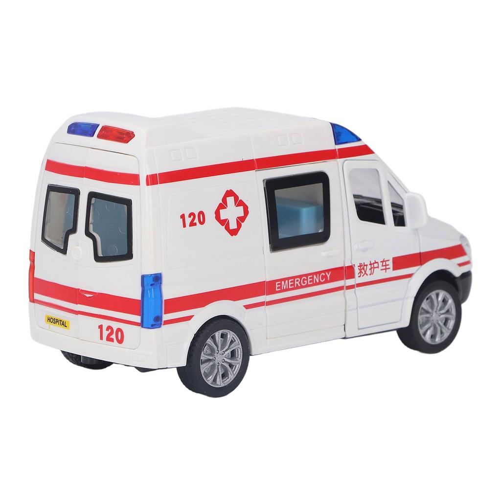 Pull Back Mini Car Five Doors Interesting Alloy 14x6x7.5cm Emergency Transport Car Toy with