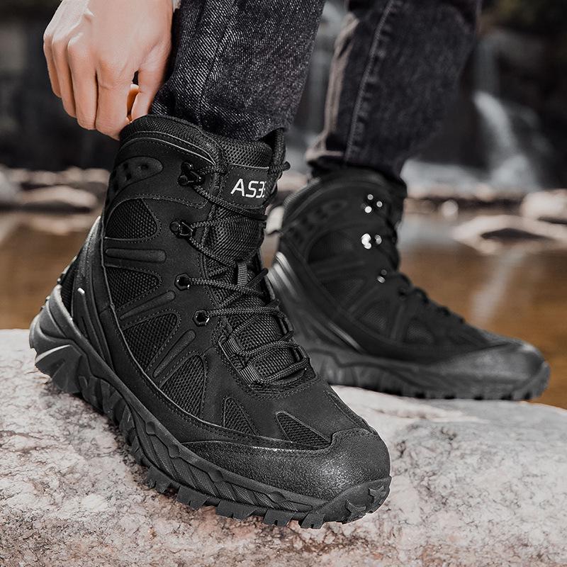 Men's Ultra-Light Waterproof Tactical Hiking Boots - Breathable and Casual for Outdoor Adventures