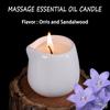 1pc Lemon Flavor Massage Essential Oil Candle, Coconut Wax, Heating, Body Open Back SPA Romantic Holder Home Decor Valentines