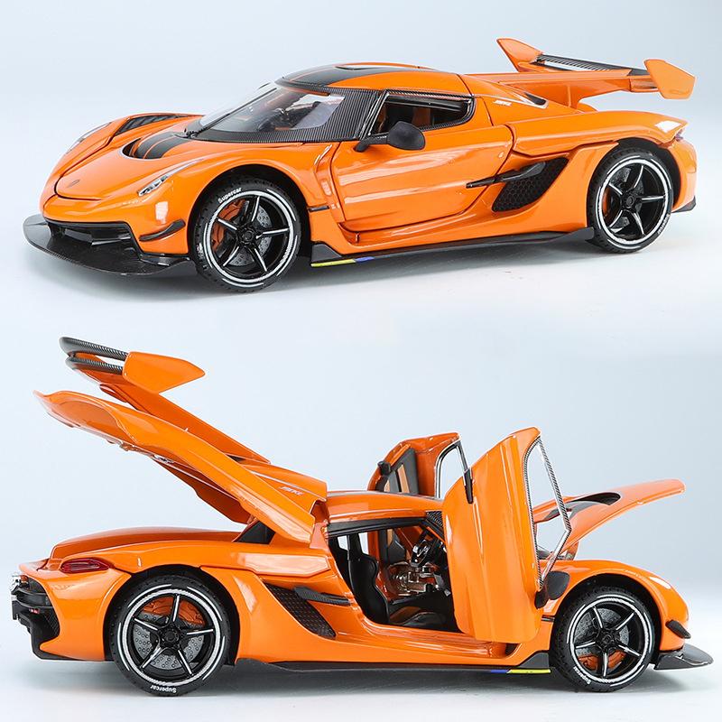 1/24 Koenigsegg Jesko Supercar Κράμα Die Cast Μοντέλο Παιχνιδιού Αυτοκινήτου Ήχος και Φως Pull Back Παιδικό Παιχνίδι Συλλεκτικά Δώρο Γενεθλίων