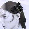 Gothic Duckbill Hair Clip Skeleton Claws Hair Barrette Halloween Trendy Ponytail Decor Non-Slip Cosplay Hair Side Clips