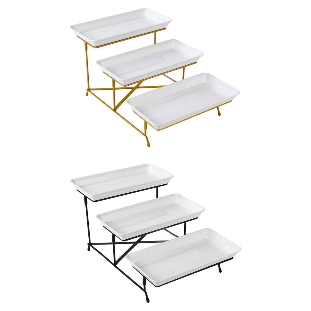 3 Tier Serving Tray, Sturdy, Serving Platters, Fruit Dessert Stand, Cupcake Display Stand, Multifunctional for Cake, Cupcakes