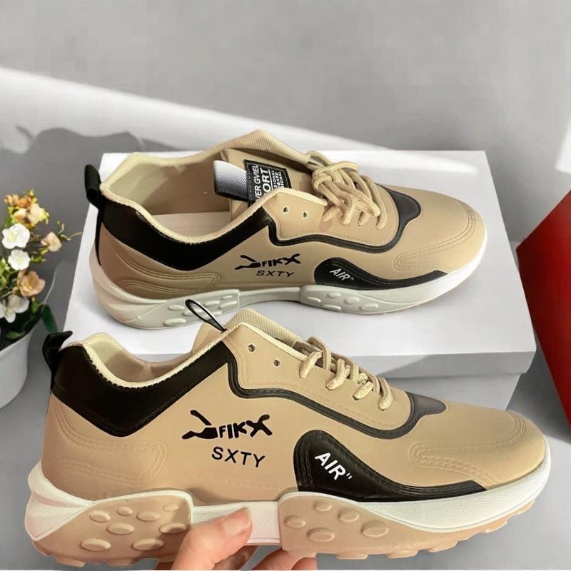 Spring men's shoes trend versatile men's sports shoes leather Martin shoes breathable soft sole running shoes student casual shoes