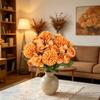 Artificial Flowers Hydrangea Scrapbook Silk Rose Vase Home Room Table Autumn Halloween Decora Wedding Bridal Bouquet DIY Gift