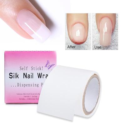 1 Roll Repair Nail Silk Uv Gel Building Fiber French Manicure Tools Nail Forms Extension Tips Adhesive Stickers Protect Nail