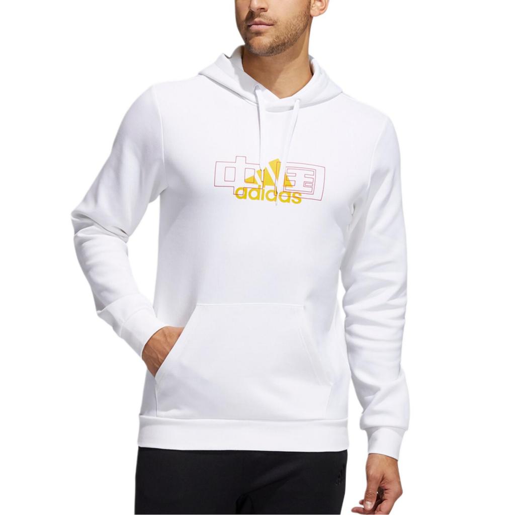 adidas Sweatshirts Men's White Hooded Moderate Regular HF4672