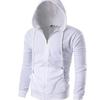 Sonbahar ve Kış Erkek Düz Fermuarlı Sweatshirt Erkek Günlük Spor Sweatshirt Kapüşonlu Ceket Spor Hırka Ceket Erkekler İçin Sweatshirt