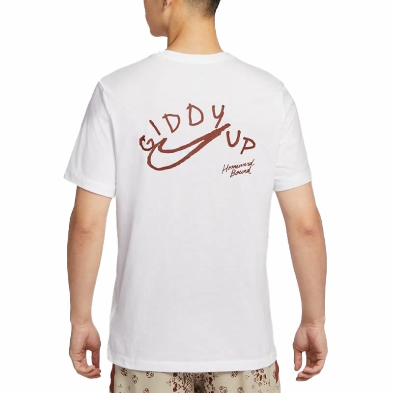 Nike Logo Breathable Short-Sleeve T-Shirt for Men White HJ3663-100