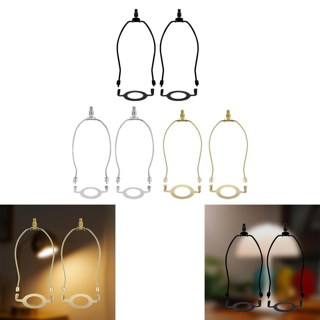 2x Lampshade Harp Saddle Light Base Detachable Adjustable Bracket Support Light Fitting Harps