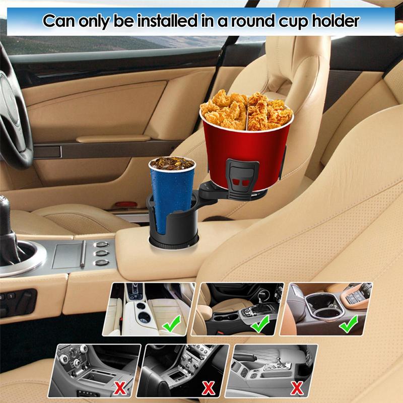 Drink Holder For Car Automotive Drink Holder Expander Vehicle Accessories Water Bottle Organizer For Coffee Mugs Food Drinks