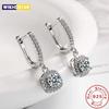 2CT Hoop Earring for Women Lab Created Diamond 925 Sterling Silver Dainty Hoop Dangle Earring Fine Jewelry