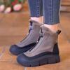 2025 Autumn/Winter Women's High-Top Martin Snow Boots: New Soft, Thick Sole, Versatile Short Cotton Shoes