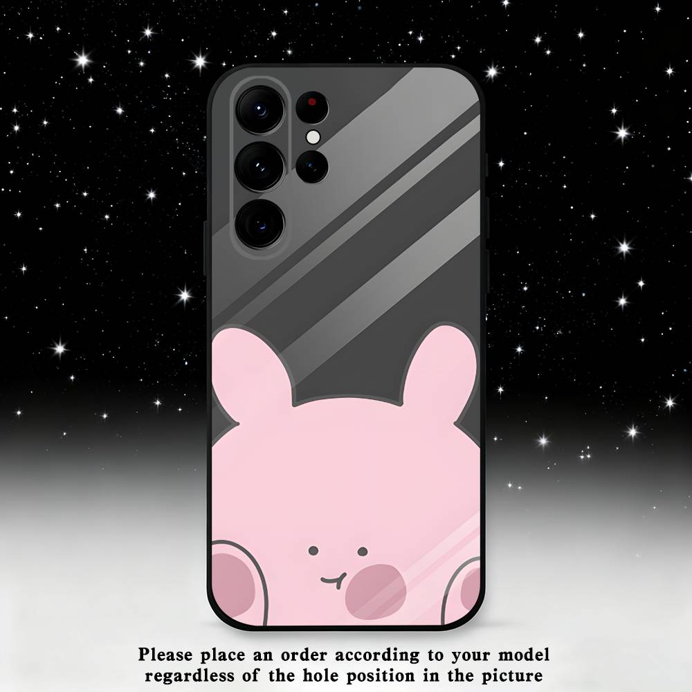 Cartoon A-Asamimichan Phone Case For Samsung S25,S24 Ultra,S20,S30 plus,S22 plus,S23,S30 Ultra 5G Silicone Black Shell