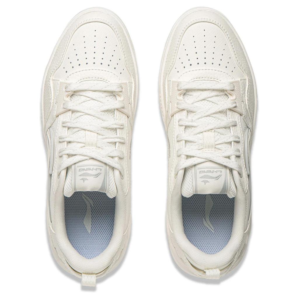 Li Ning Original Era Slip Resistant, Abrasion Resistant, Lightweight, Breathable Low top Skateboard Shoes Women's Ivory AGCU370-3