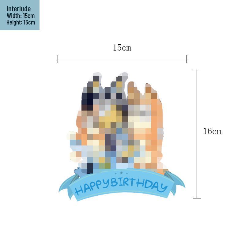 Bluey Birthday Party Tableware Set: Disposable Plates, Cups, Flags, Cake Toppers