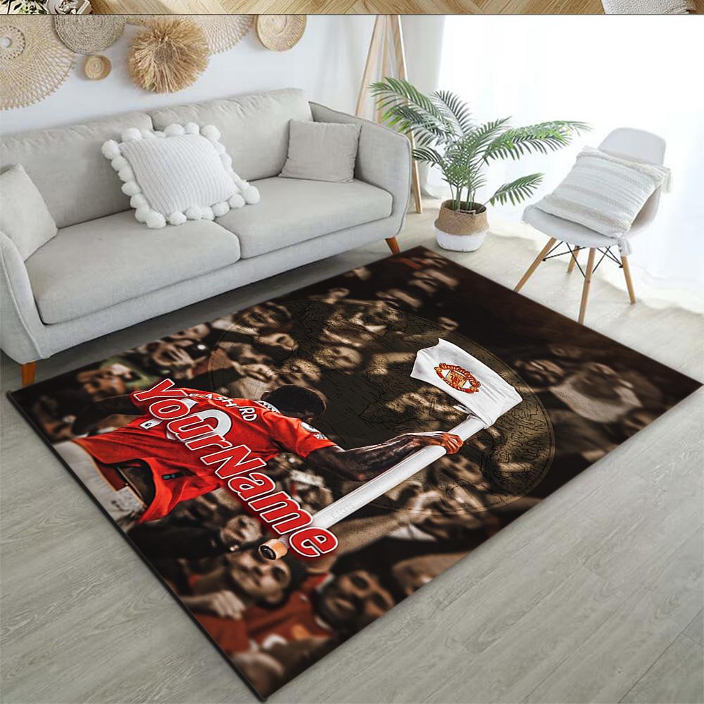 Manchester Customize Your Name Area Rug Design for Kitchen Hallway Foyer Dining Room Antislip Carpet Anime Office Decor Wedding Party Gift