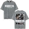 T-shirt Anime Édition Limitée Resident Evil Requiemm Vêtements pour Hommes Gothique Vintage Lavé T-shirts Hauts d'Été T-shirt à Col Rond Streetwear