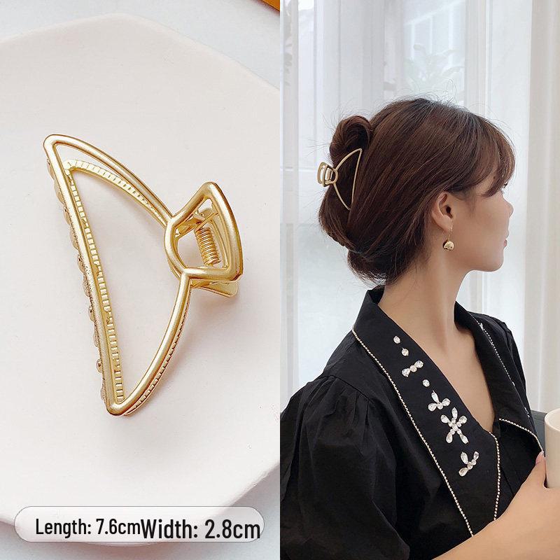 High-End Metal Shark Hair Clip - Elegant Hairpin Bow Accessory