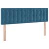 Storage Bed with Mattress Dark Blue 140 x 200 cm Velvet