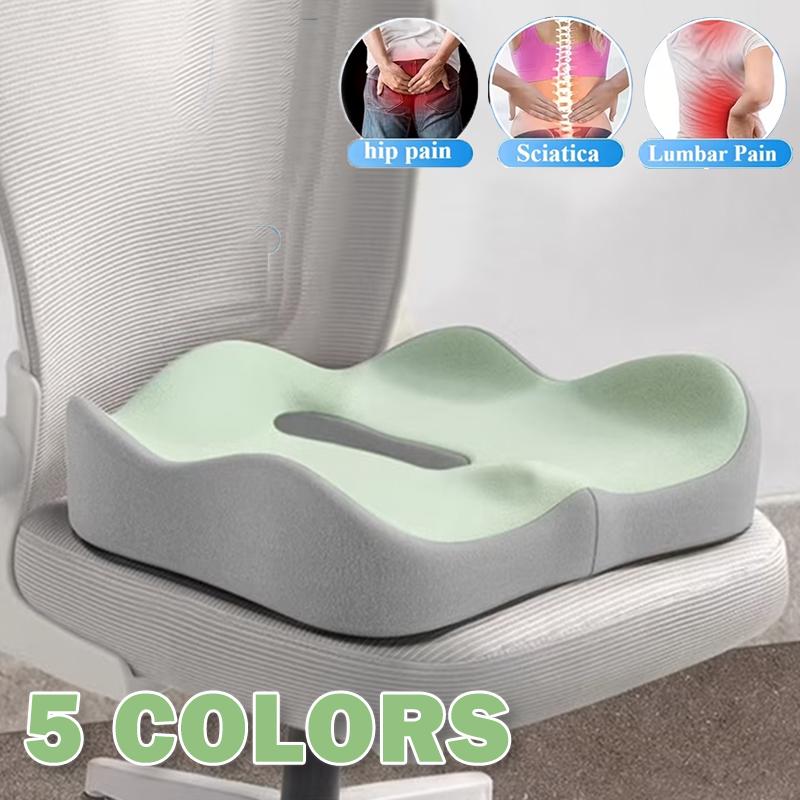 Memory Foam Seat Cushion Ergonomic Lumbar Support Pillow Breathable for Office Car Wheelchair Posture Corrector