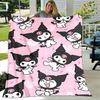 1pc Blanket Sanrio Kuromi2 Print Design, Lightweight Blanket for Sofa, Bed- Soft &Warm, Gift for All Seasons Like Christmas, Halloween