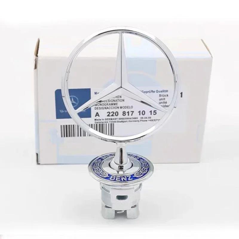 

C200 E200 New 2025 For Mercedes Benz 1Pcs Car Front Bonnet Logo Emblem Zinc Alloy Decorate Badge For Mercedes Benz W204 W220 C1