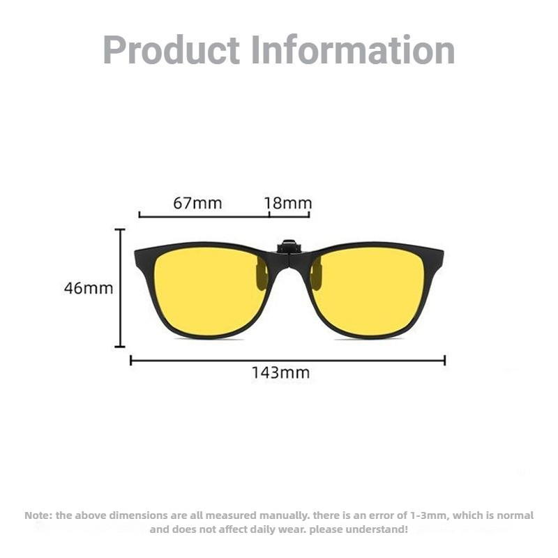 Plain Glasses Flip-Up Night Vision Anti-Blue Light Clip-On Lenses Specialized Gaming Ultra-Lightweight Uv-Protective Eyewear