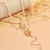 Elegant Cross-border Pearl & Seashell Pendant Necklace - Fashionable Clavicle Chain for Women