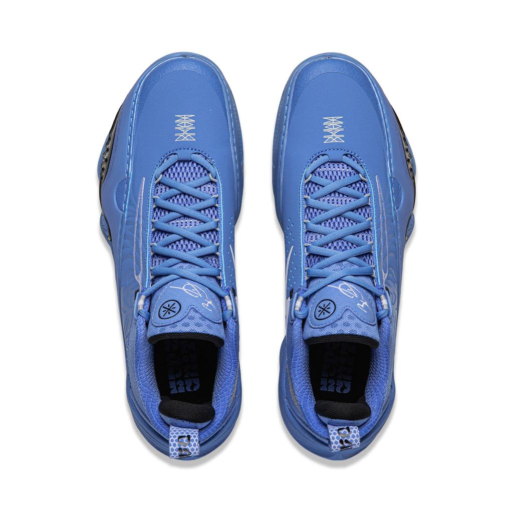 Li Ning All City 14 Ammortizzazione Antiscivolo Resistente all'Abrasione Rimbalzo Scarpe da Basket Basse da Uomo Blu Baia ABAW001-12