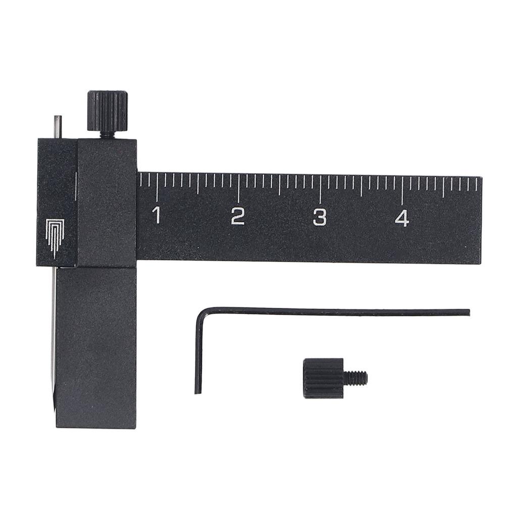 Tungsten Steel Blade Model Carving Ruler Aluminum Alloy Adjustable Scribing Ruler  Model Crafting