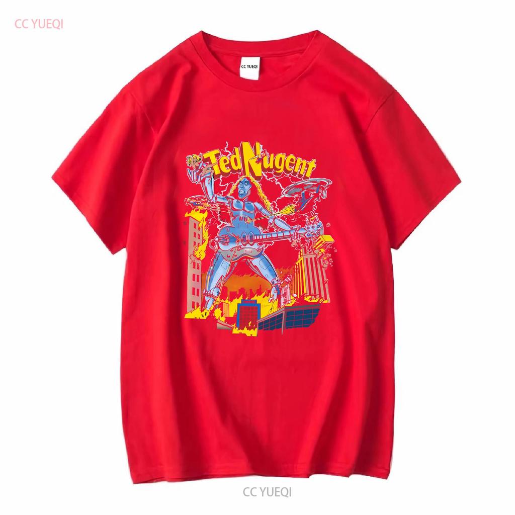 Vtg Rock Tour T Shirt Ted Nugent XL Long or Short Sleeves Vintage Washed Homme Casual Top For Everyday Wear Designer Clothes