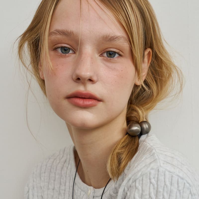 Ssecondo Double band ball hair tie, Ophelie