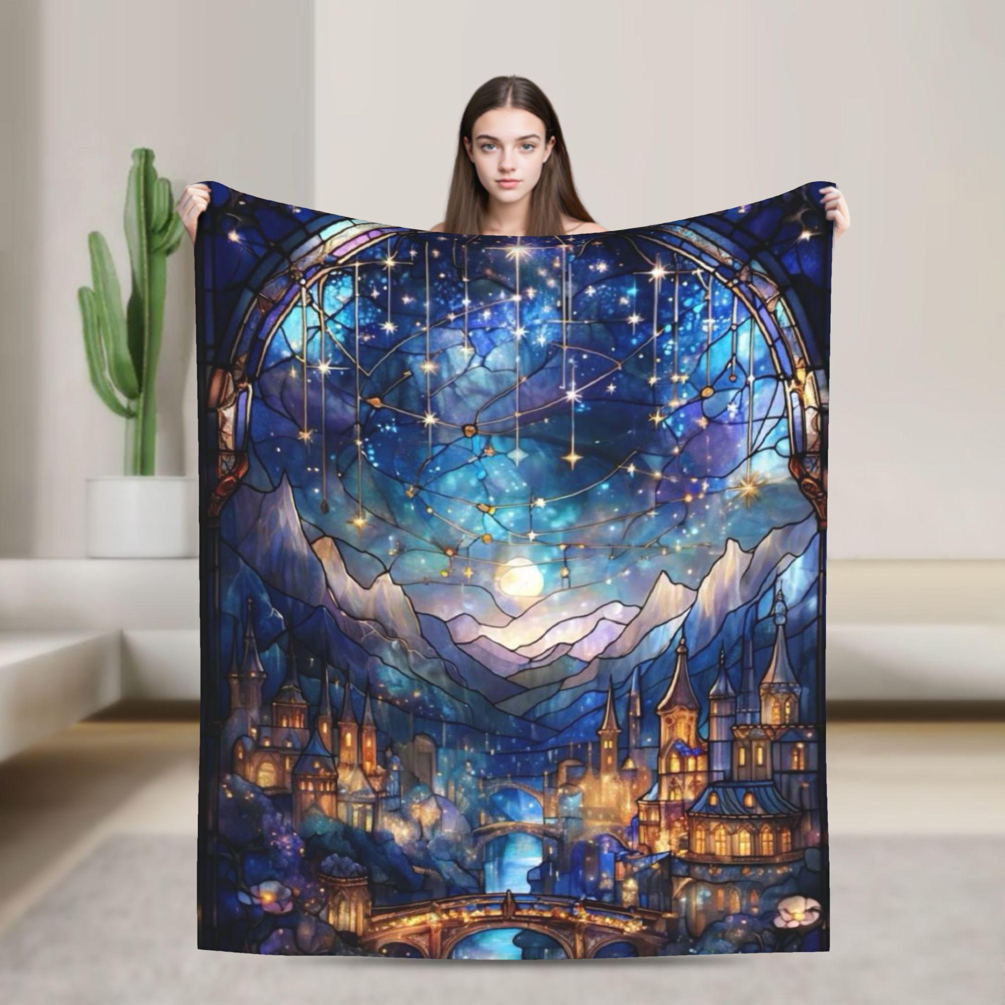 

Soft Blanket Travel Office Velaris City of Starlight Bedding Throws Flannel Bedspread For Living Room Funny Sofa Bed Cover 75x90cm