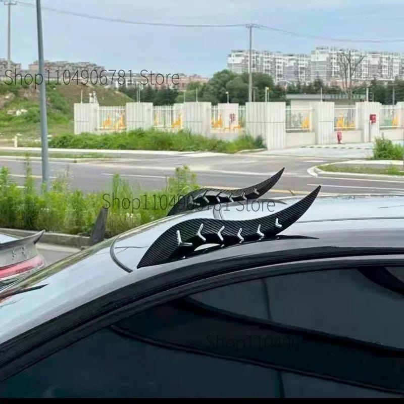 עבור פולקסווגן ID.3 -2025 קישוט חיצוני לרכב בצורת קרן דרקון חדשה (זרימת אור קשת מהירה סנפיר)
