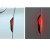 4Pcs Red Reflector Car Side Door Edge Protector Guard Sticker Carbon Fiber Color