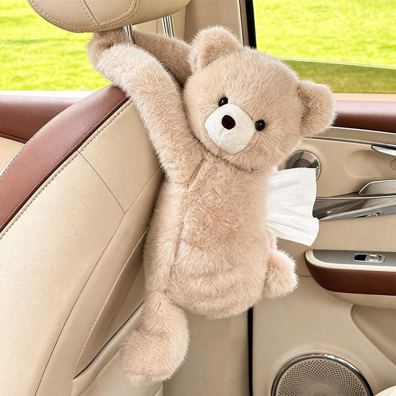 Creative Monkey Tissue Box Cover for Car - Cute Hanging Pull-Out Design