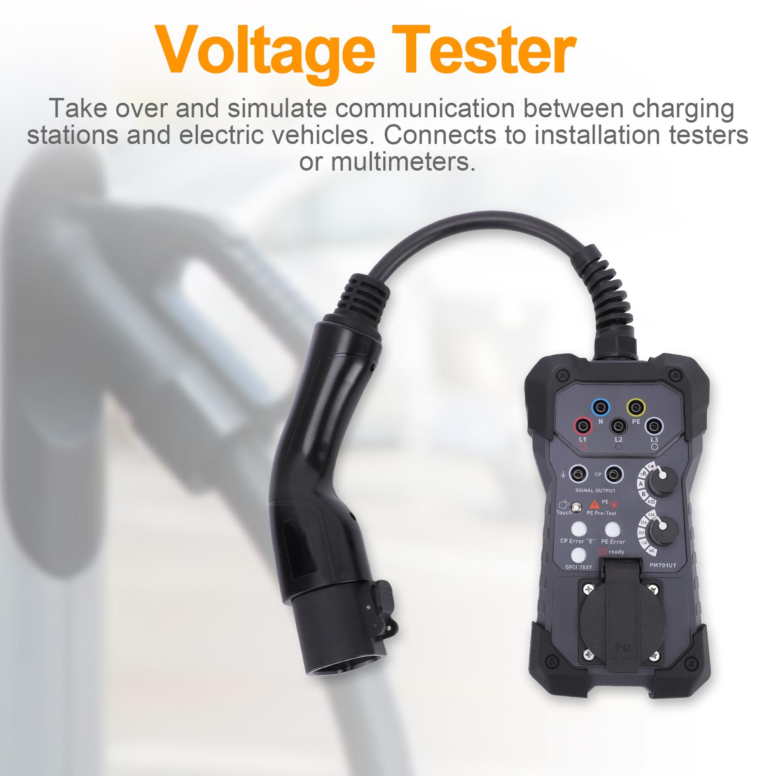 EVSE Tester Adapter, Voltage Tester for EV Charging Station Testing, Compatible with Testers, Multimeters, and Oscilloscopes plastic