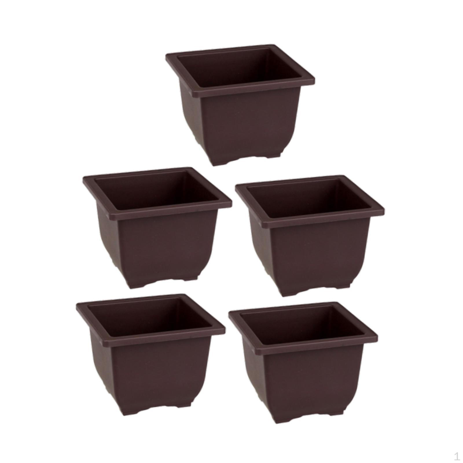 

5 цветочных горшков для садоводства и посадки растений в помещении и на открытом воздухе Square Deep