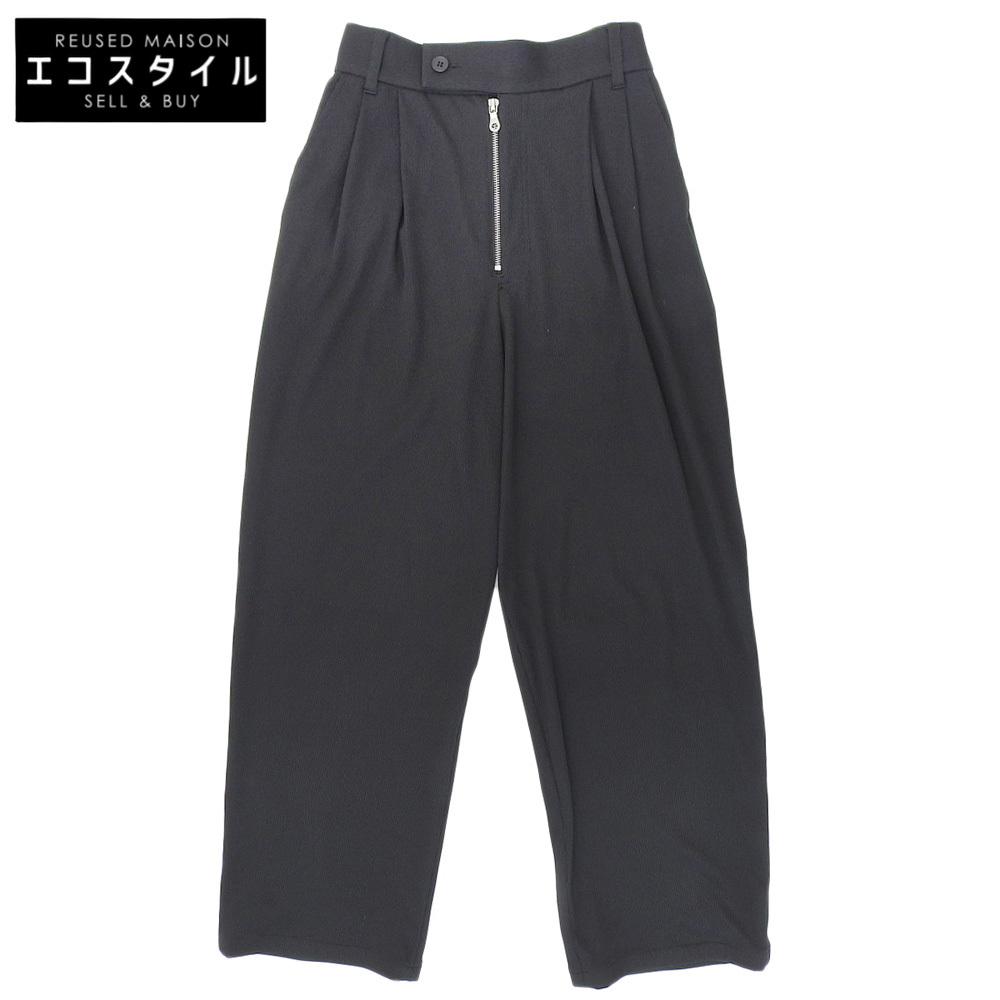 LE CIEL BLEU Beautiful Rib Jersey Zip Front Pants Bottoms Women's Black Size 36 25S68310 Bottoms 36 blackUsed