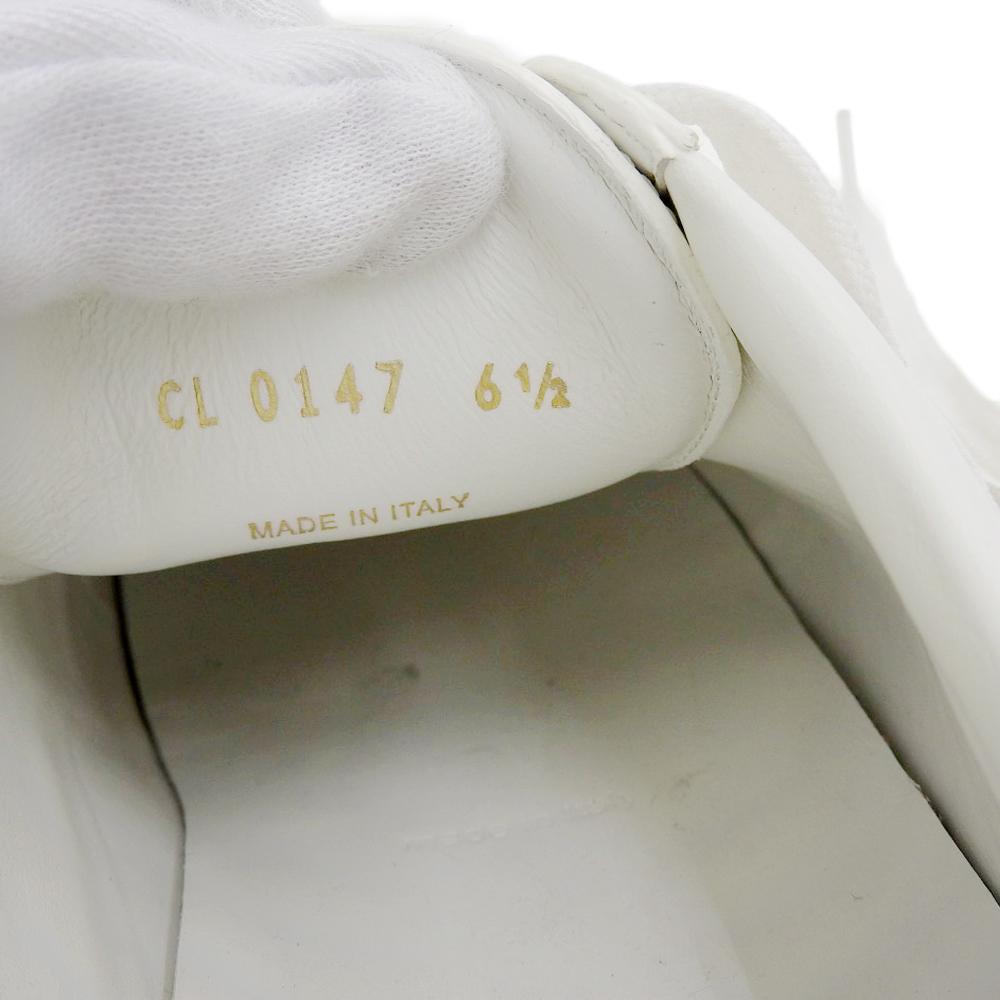 LOUIS VUITTON Runaway Sneakers, Men's Leather, White and Red, Size 6 1/2 shoes White / red leatherUsed