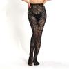 Schwarze Sexy Mädchen Fischgrätstrümpfe Spitze Strümpfe Jacquard Spitze Durchbrochen Gothic Punk Lolita Strumpfhosen Elastizität Strümpfe