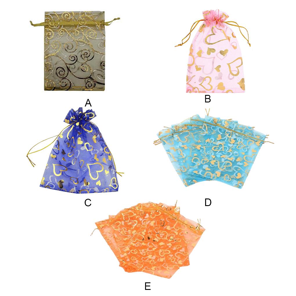 100 Pieces Drawstring Bags Adjustable Multicolor Present Pouches Festival Printing Candy Pocket Christmas Gifts Supplies
