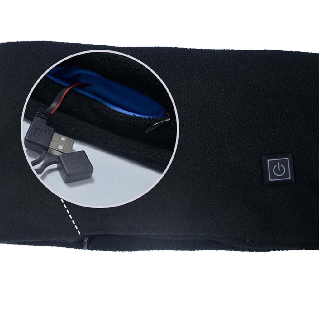 Electric Heated Neck Warmer Three Adjustable Temperature Levels for Warmth and Neck Massage Neck Relaxation Black
