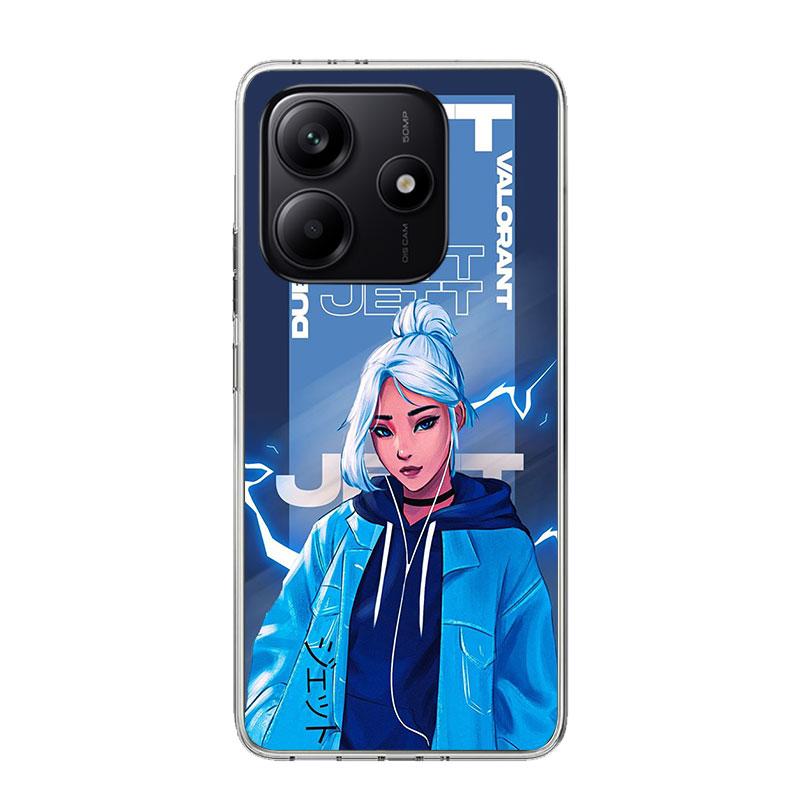 

Valorant Jett Case Phone Cover for Xiaomi Redmi Note 14 13 12S 12 11S 11 11T 11E 10S 10 Pro Plus 9 9S 5G + Trend Fundas Redmi Note 13 4G
