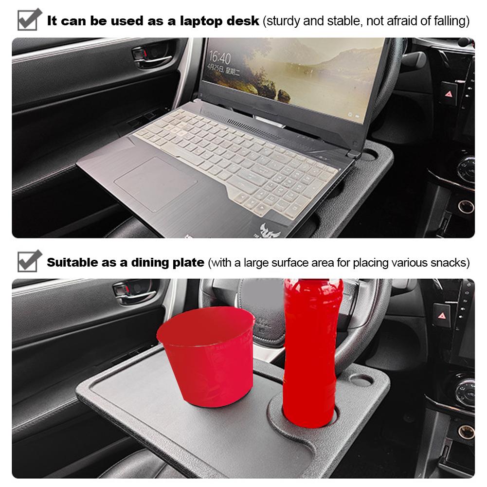 Multifunctional Car Steering Wheel Tray Table Storage Bracket Laptop Computer Desk Mount Stand Eat Work Drink Tray Board Holder