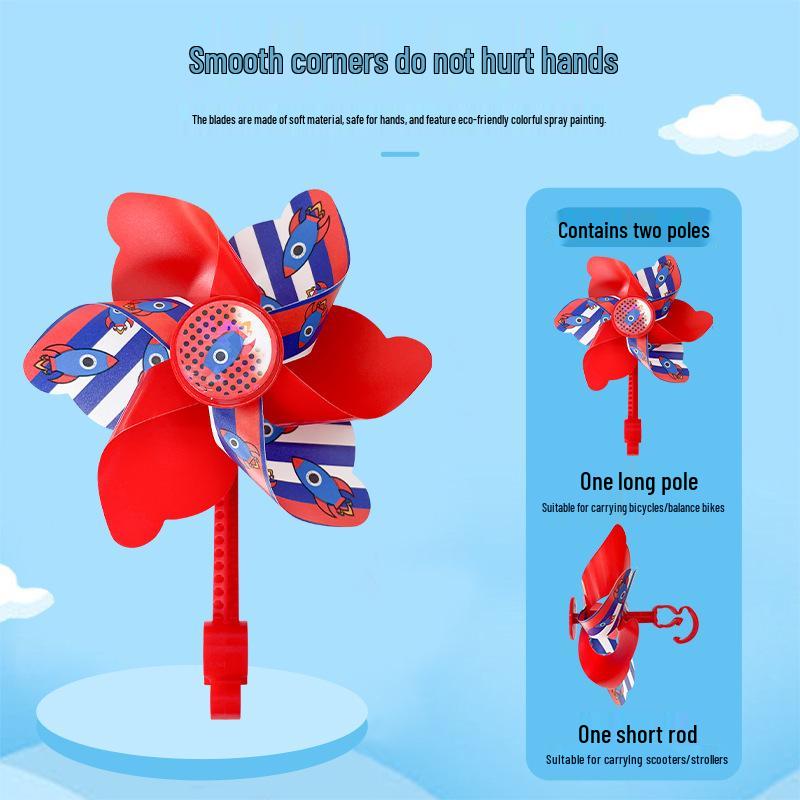 Seven-Color Rotating Pinwheel Pendant for Children s Bike or Stroller