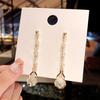 1 Pair Drop Earrings Faux Pearls Tassel Exaggerated Vintage Bow-knot Stud Earrings Birthday Gift