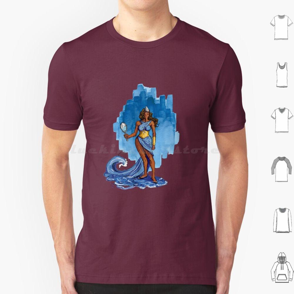 Yemanja Queen Of The Waters T Shirt 6xl Cotton Cool Tee Yemanja Iemanjá Sea Water River Ocean Blue Ioruba Candomble Orixa
